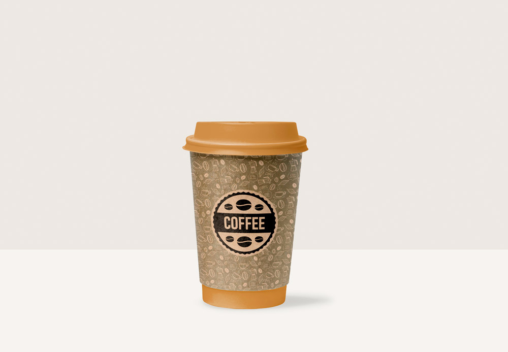 Free PSD Paper Coffee Cup Mockup