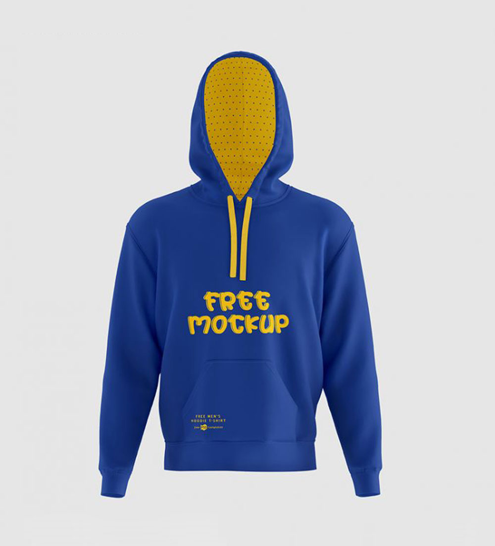 Free Pullover Hoodie Mockup pour hommes