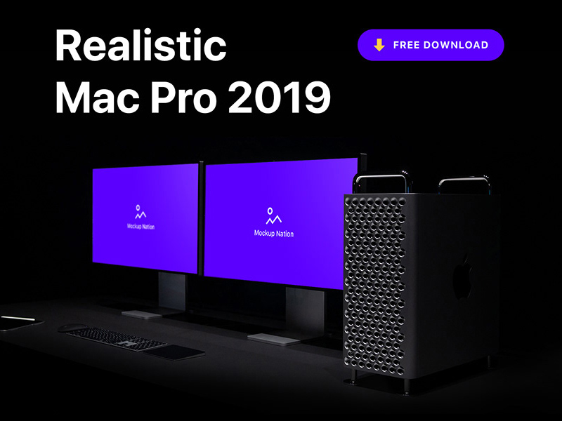 Реалистичный Mac Pro 2019 Mockup