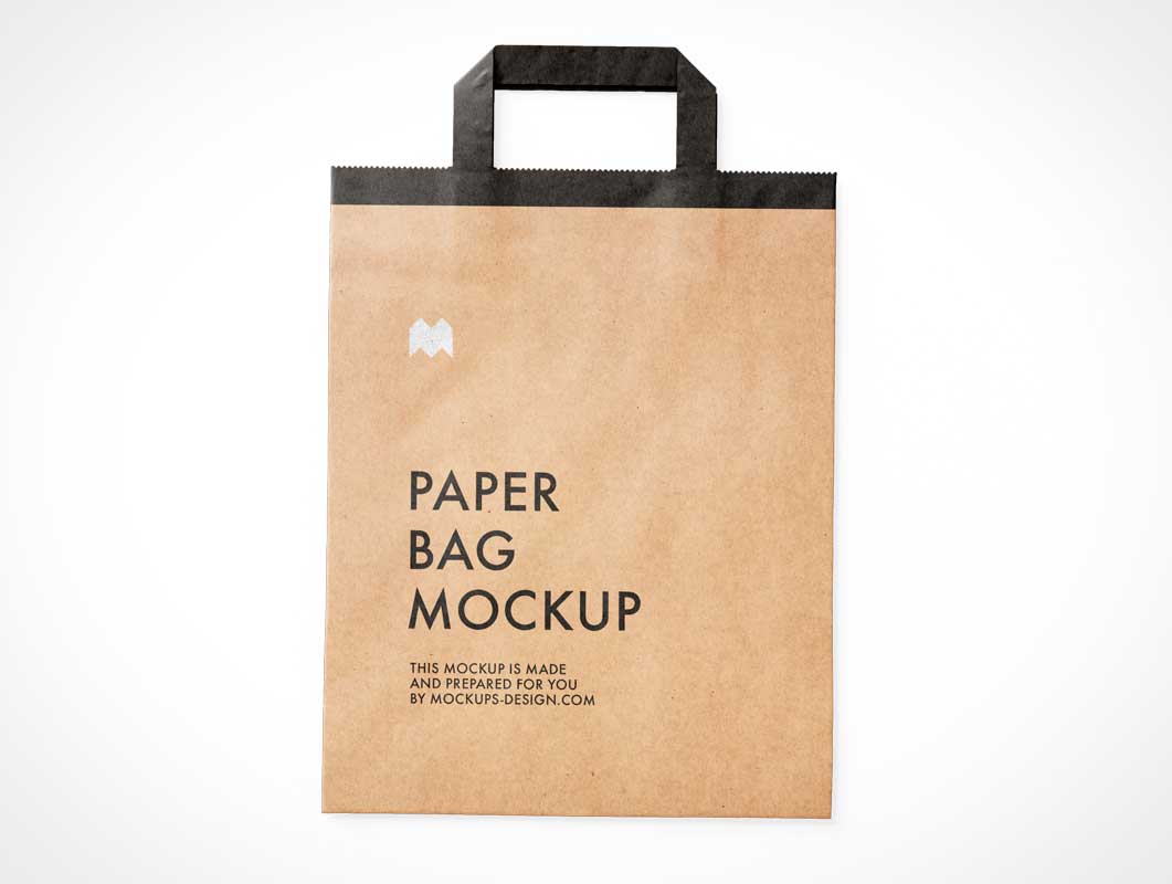 Recycelte Klapppapier-Tasche PSD-Mockup