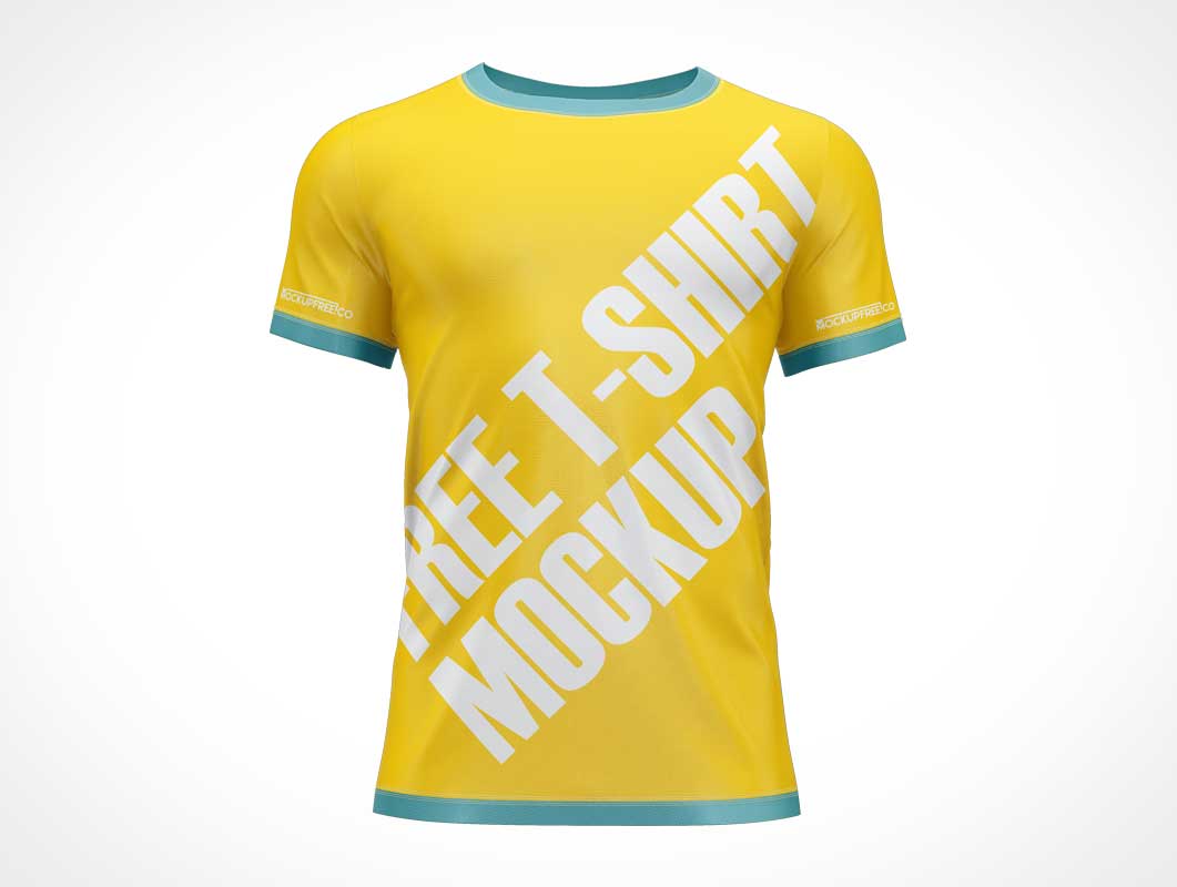 Runder Kragen Sport T-Shirt PSD-Modell