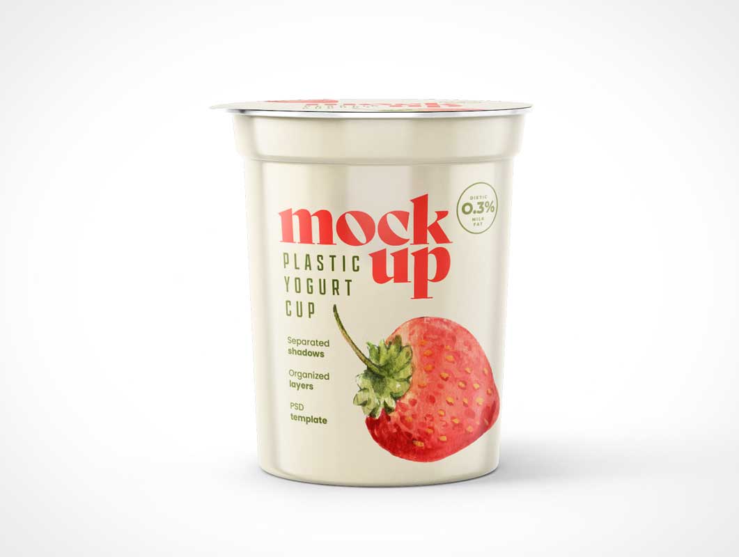 Sealed Yogurt Cup PSD Mockups