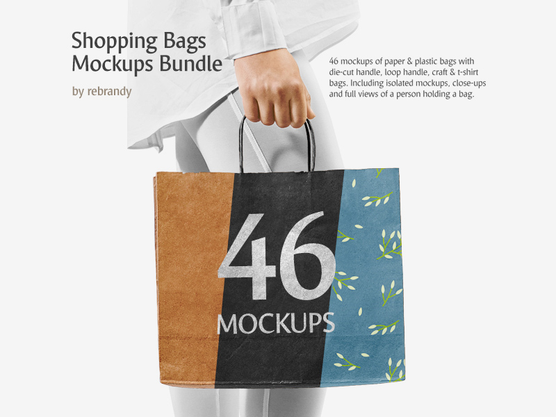 Покупки Сумка Mockup Bundle