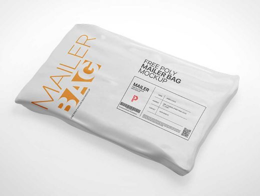 Усадочная упаковка Poly Mailer Bag PSD Mockup