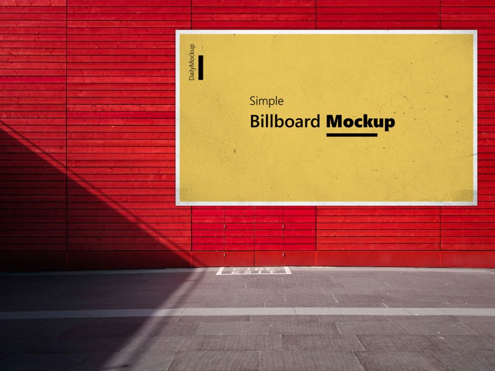 Simple Billboard Mockup Gratis