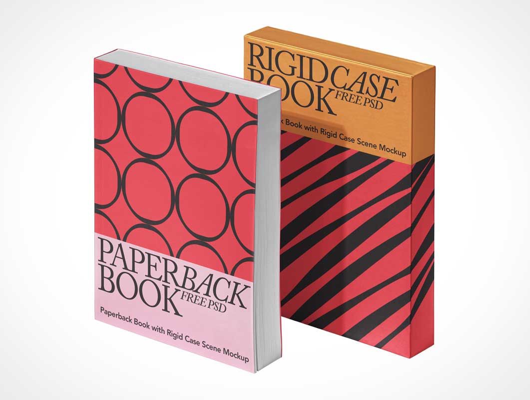 Softcover Book & Box Case PSD maquetas