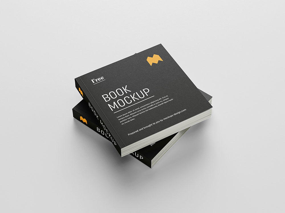 Kostenloses Quadratisches Taschenbuch-Buch-Modell