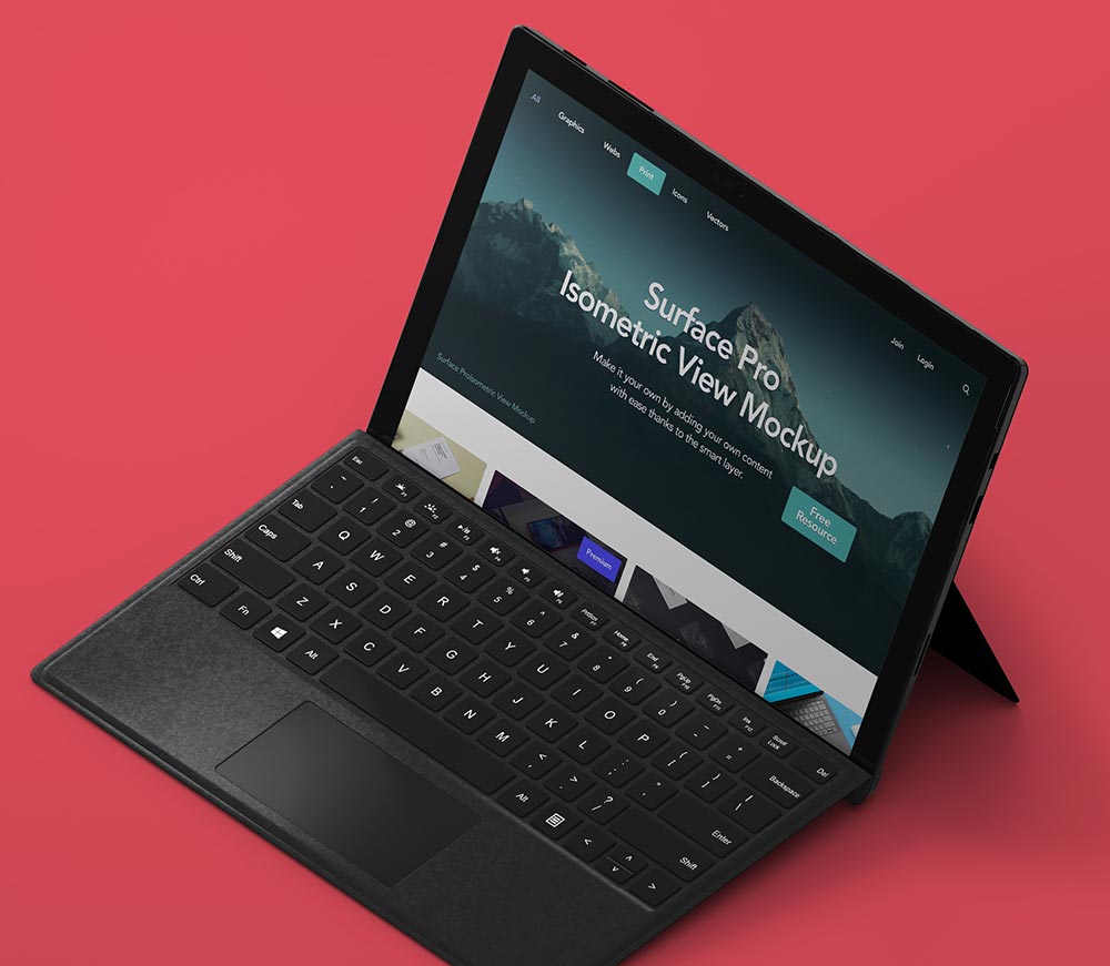 Kostenlose Surface Pro Mockup