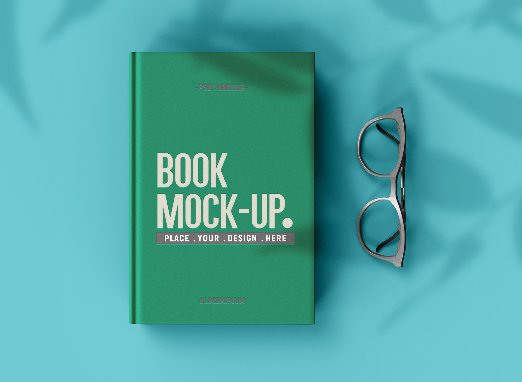 Free Top View Hardcover Book Mockup PSD