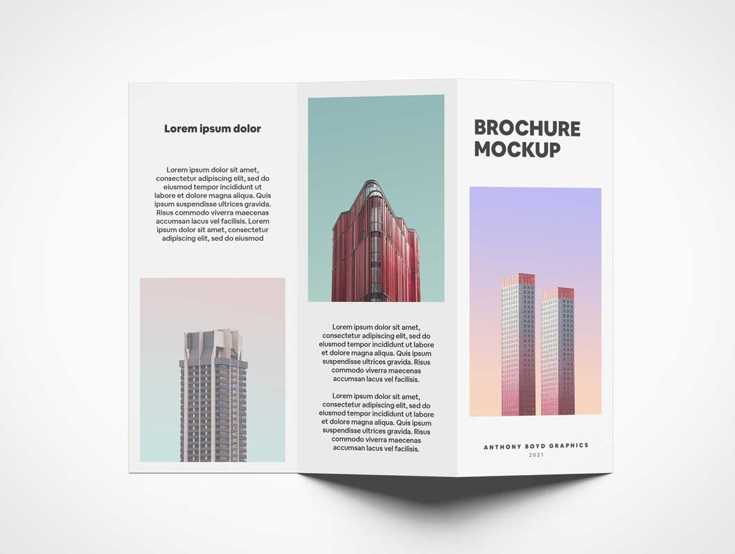 Tri Fold Brochure PSD Mockups