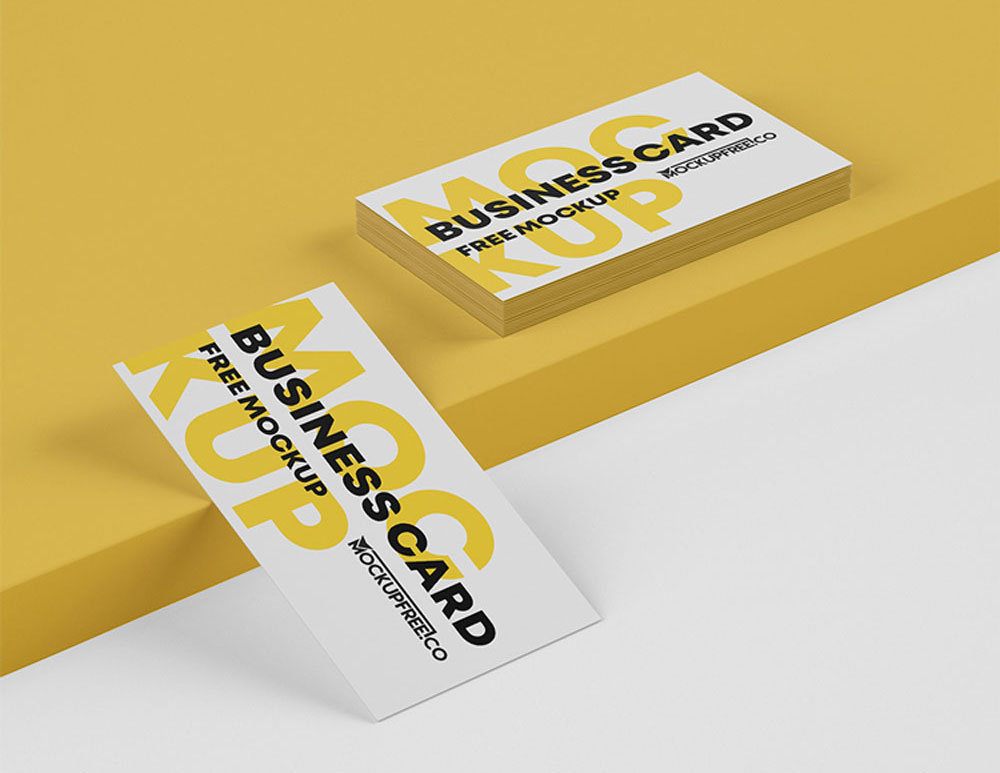 Free Two Business Card Mockups