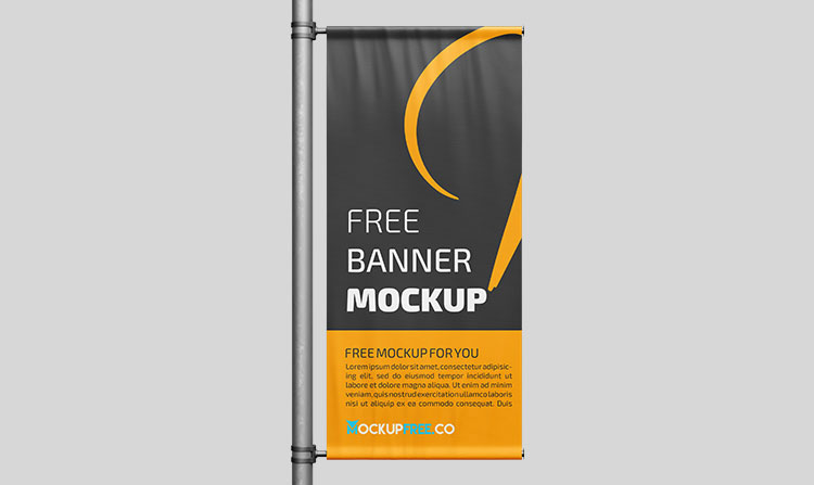 Бесплатный вертикальный открытый баннер-макет