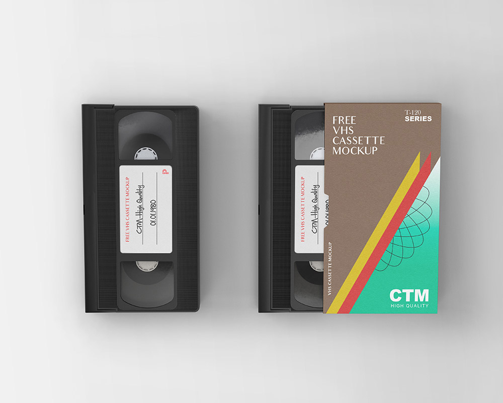 Free VHS кассетный макет