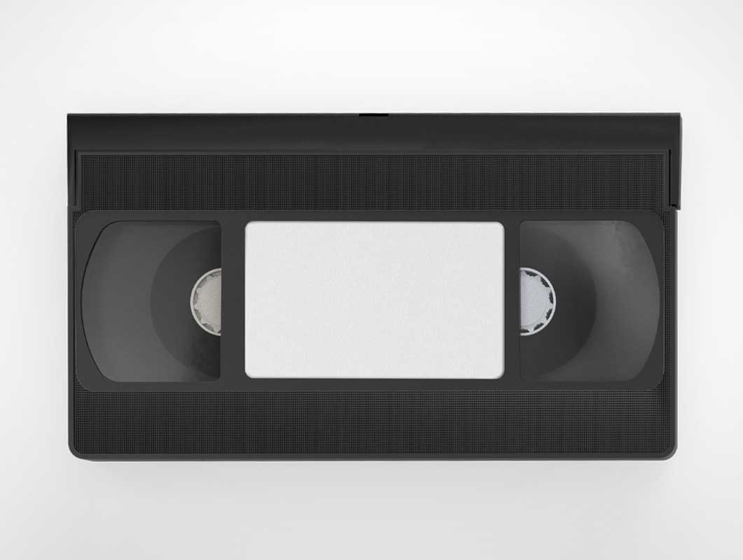 Кэссетная лента VHS PSD Mockups