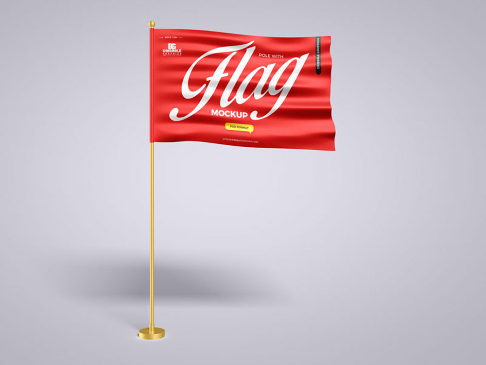 Maquette de drapeau gazeux gratuit