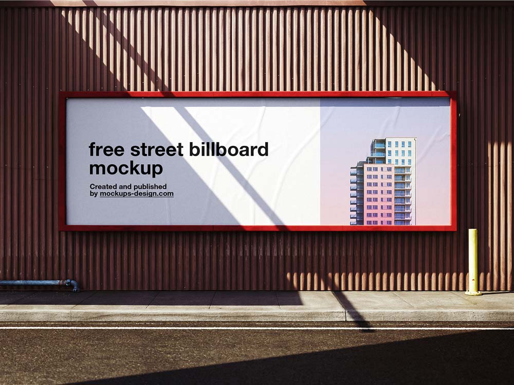 Billboard de rue large maquette