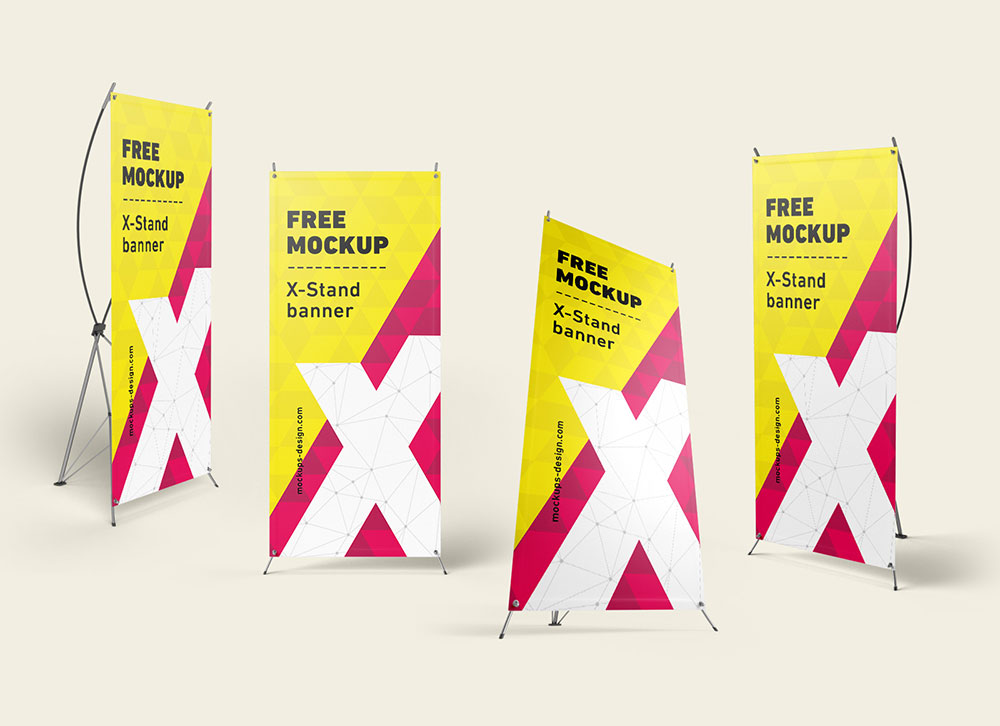 Maquette de bannières x-stands gratuites