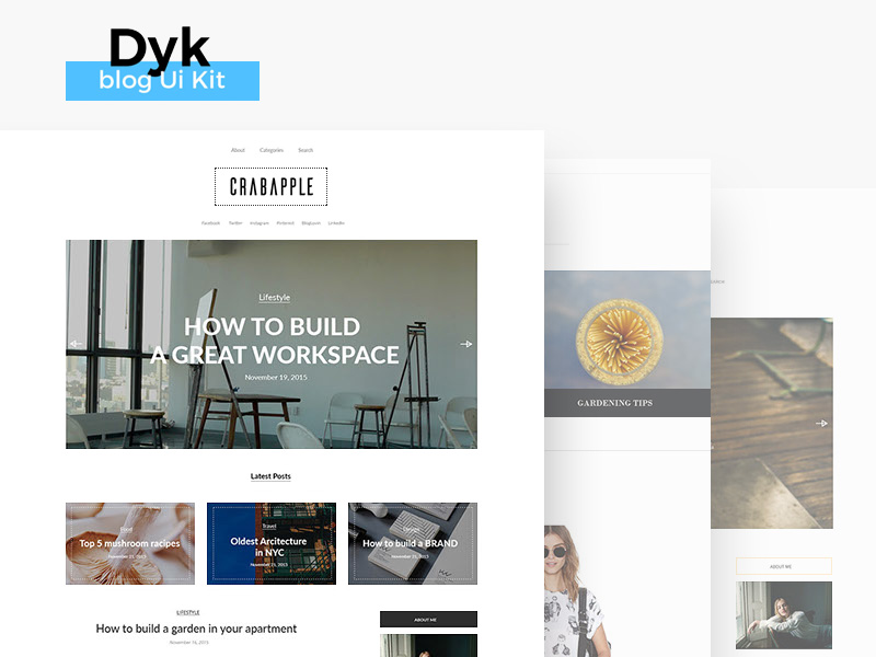 Kit de interfaz de usuario de Dyk Blog
