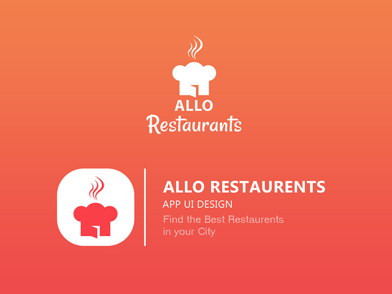 Kit de interfaz de usuario de la aplicación de restaurante Gallo