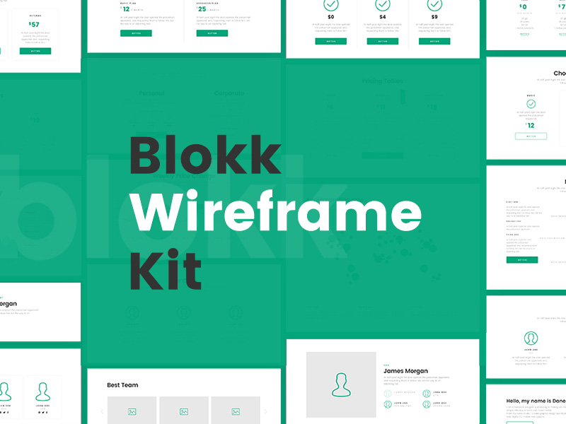 Kit Blokk: Smart Hi-Fi Wireframe Écrans