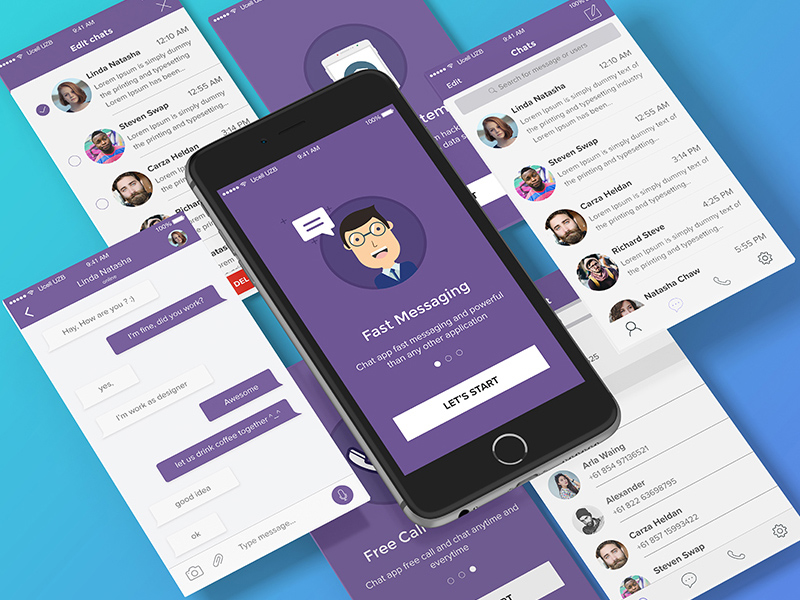 Template chat app Bootstrap Chat