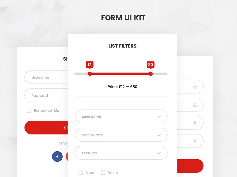 Kit d’interface utilisateur de formulaire