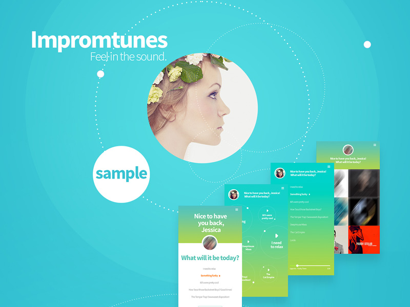 Комплект пользовательского интерфейса Impromtunes Music