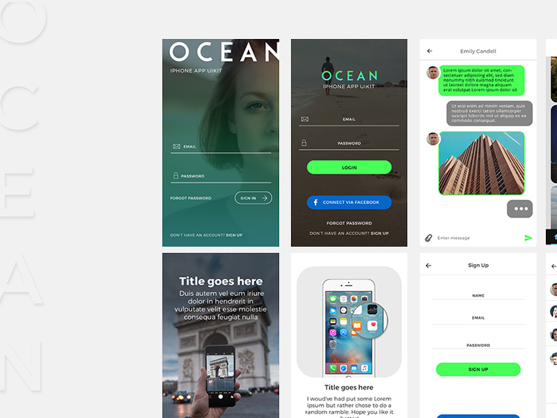 Ocean Mobile UI KIt