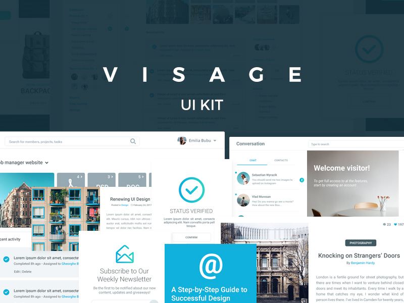 Kit de interfaz de usuario de Visage – más de 70 elementos