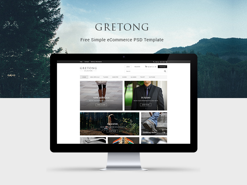 Gretong – Einfache E-Commerce-Vorlage