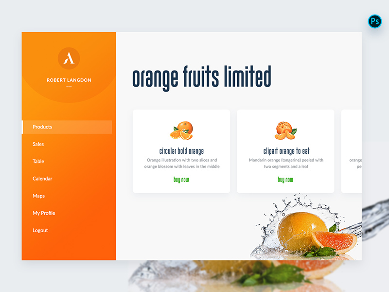 Orange Früchte begrenzte Vorlage