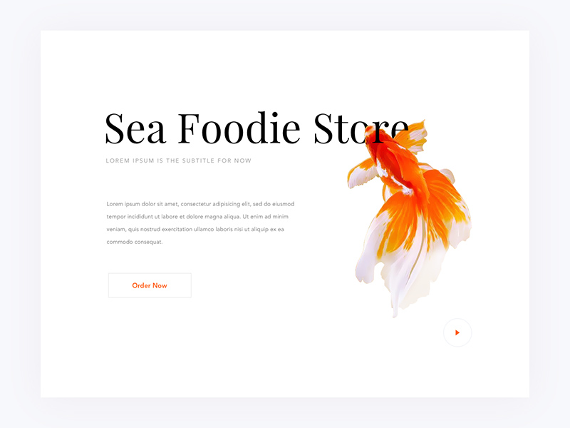 Plantilla del sitio web de Sea Foodie Store