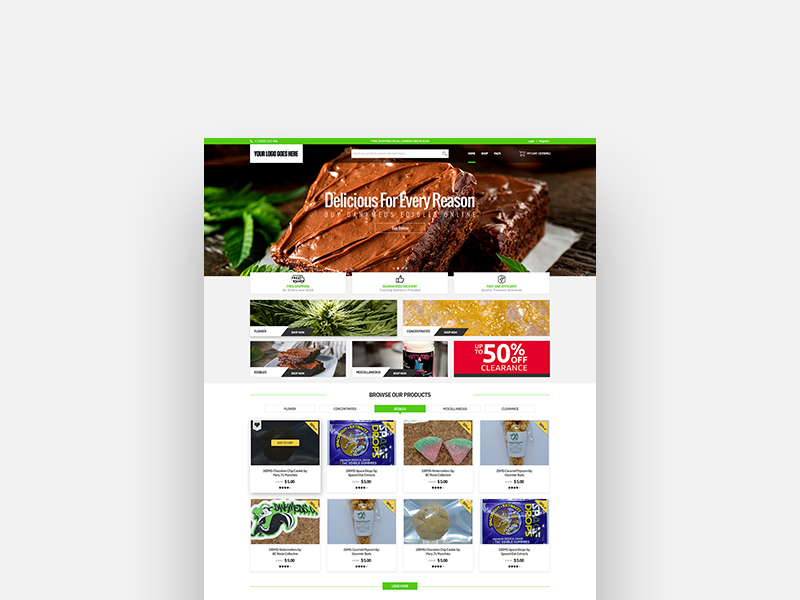 E-Commerce-Website Landing Page Vorlage