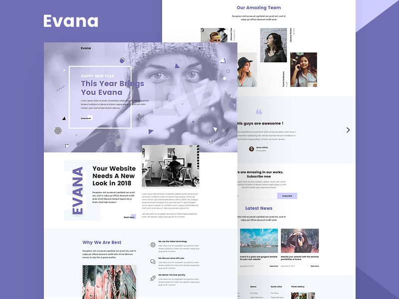 Шаблон сайта креативного агентства - Эвана