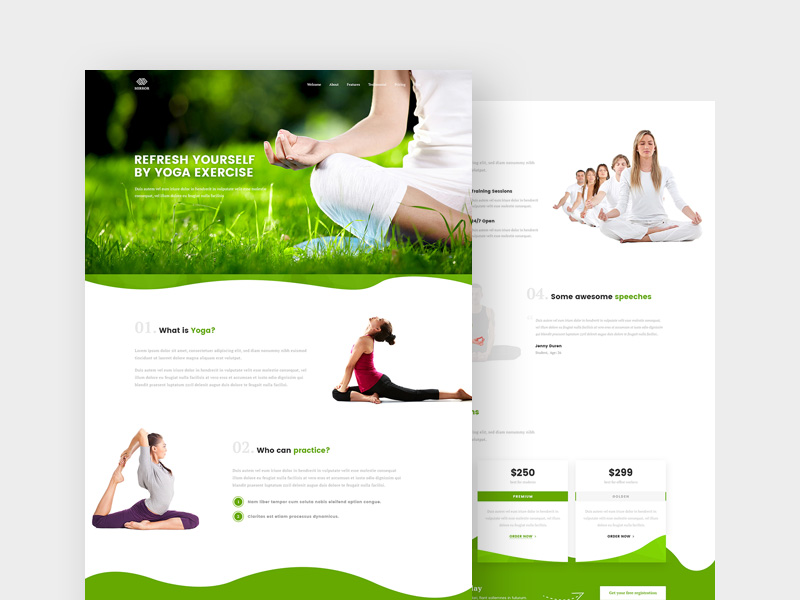 Página de aterrizaje de Fitness & Yoga