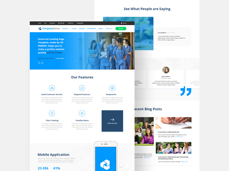 Startup Website Landing Page Template