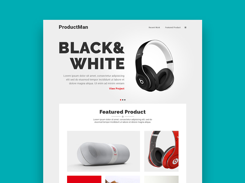 Productman Homepage Design