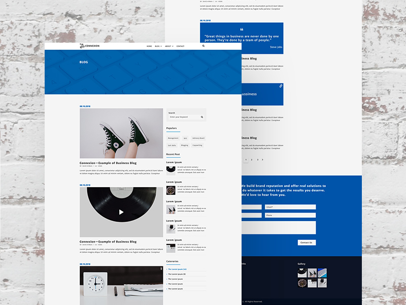 Responsive Blog Page Template