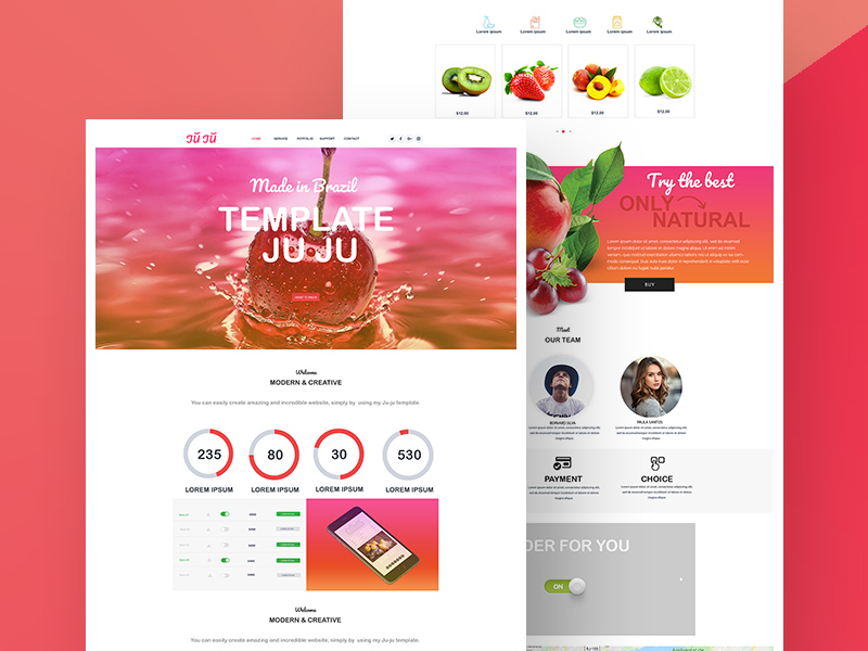 Modèle de site Web de magasin de fruits