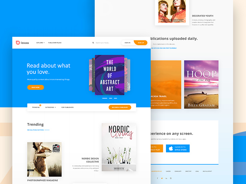 Issuu Magazin Home Page Redesign