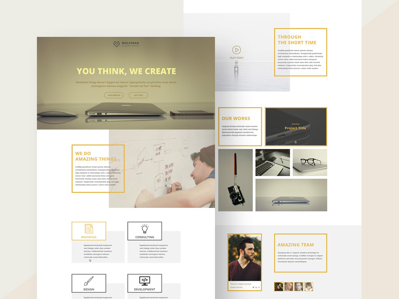 Wolfhead One Page Agency Template