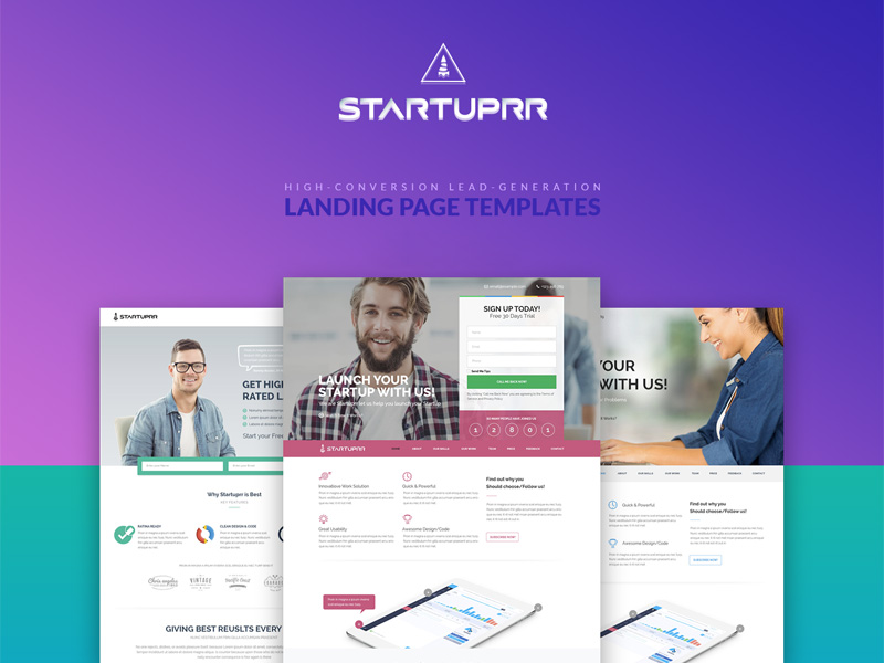 Startuprr Landing Page Vorlagen