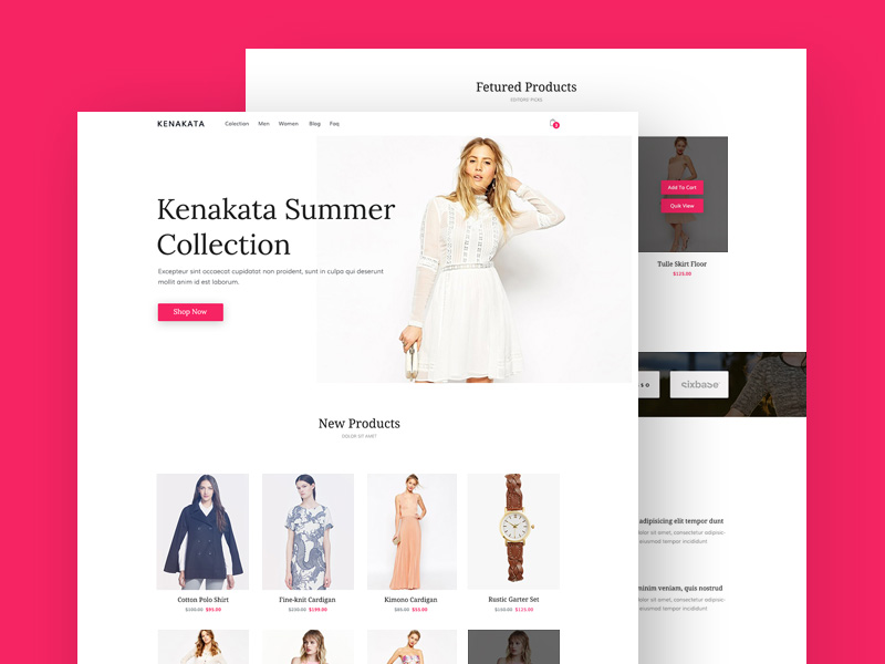 Kenakata eCommerce Bootstrap Vorlage