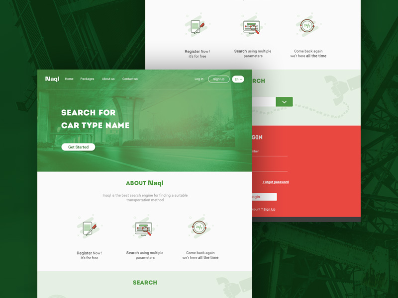 Naql Landing Page Template