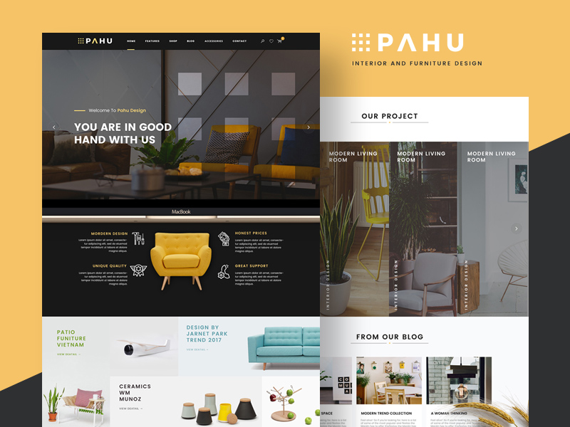 Modèle de site Web PAHU