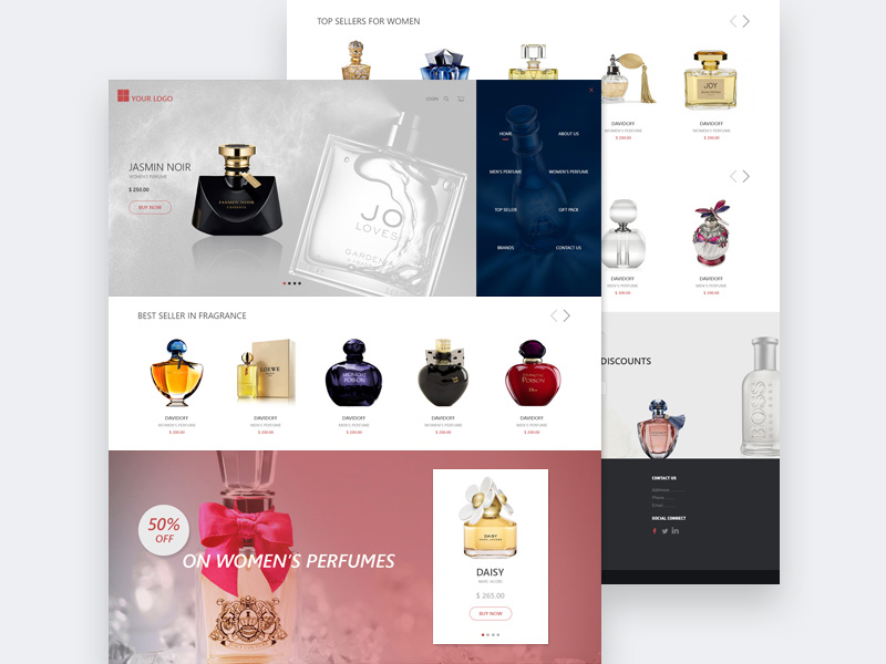 Plantilla de tienda en línea de perfumes