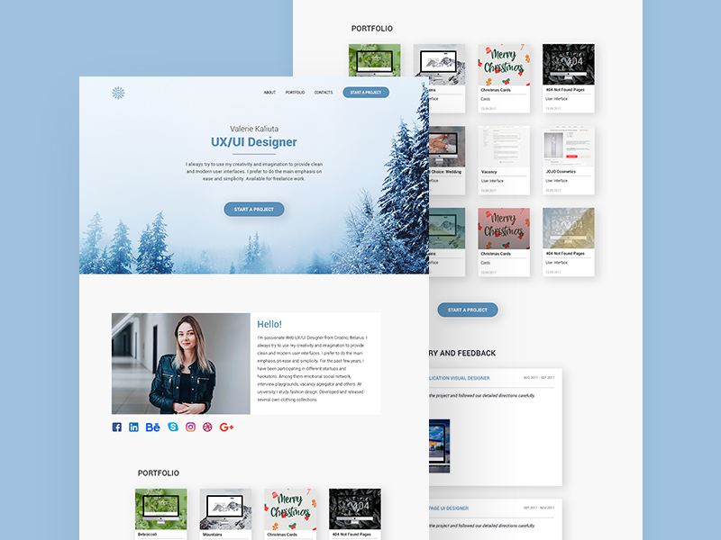 Personal Landing Page Template