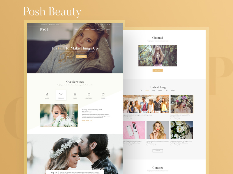 Posh – Plantilla de sitio web de belleza