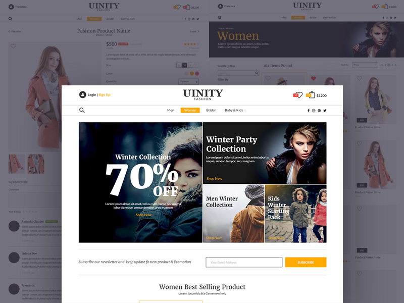 Uinity Fashion Store Vorlage