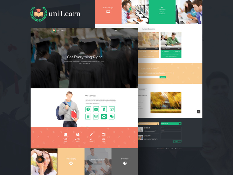 Unilearn – Modèle de site Web éducatif